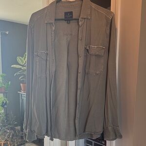 American Eagle Outfitters Sage Green Button Down Shirt
